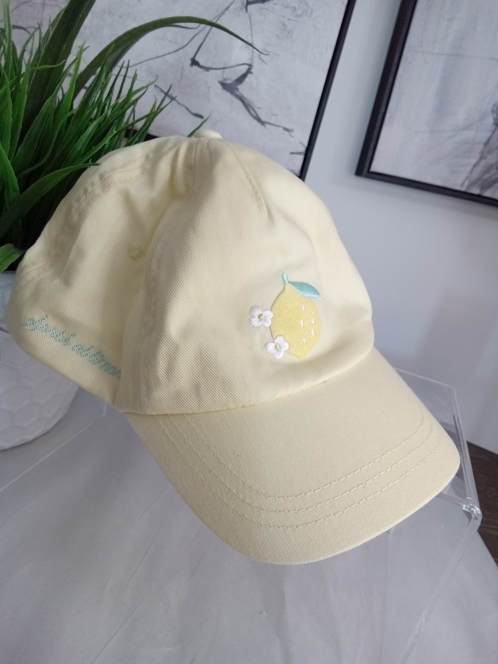 NWT H&M Kids Lemon Embroidered Baseball Cap Yellow 3-6Y